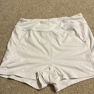 White under dress shorts